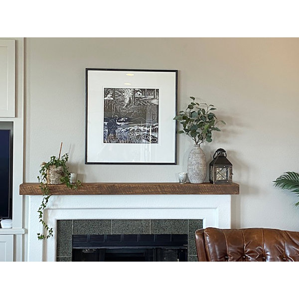 Millwood Pines Juna Floating Wood Fireplace Shelf Mantel & Reviews